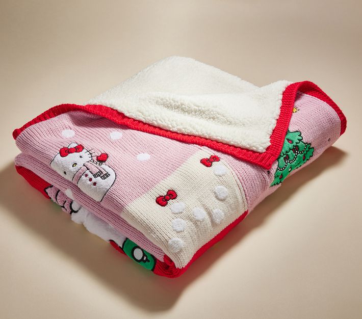 Hello Kitty Heirloom Sherpa Back Kid Throw Blanket Pottery Barn