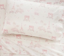 Monique Lhuillier Paris Toile Organic Sheet Set & Pillowcases