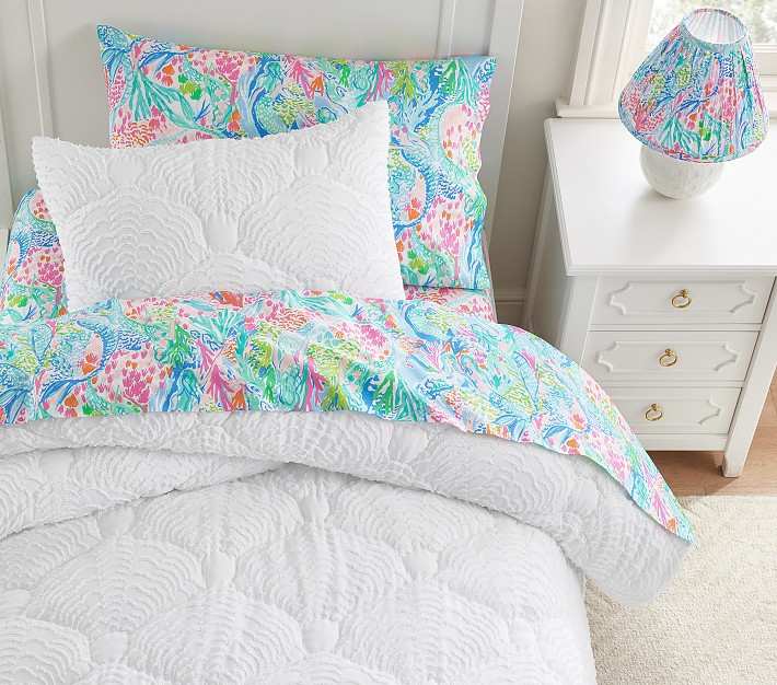 Lilly Pulitzer Tropical Shell Jacquard Quilt &amp; Shams