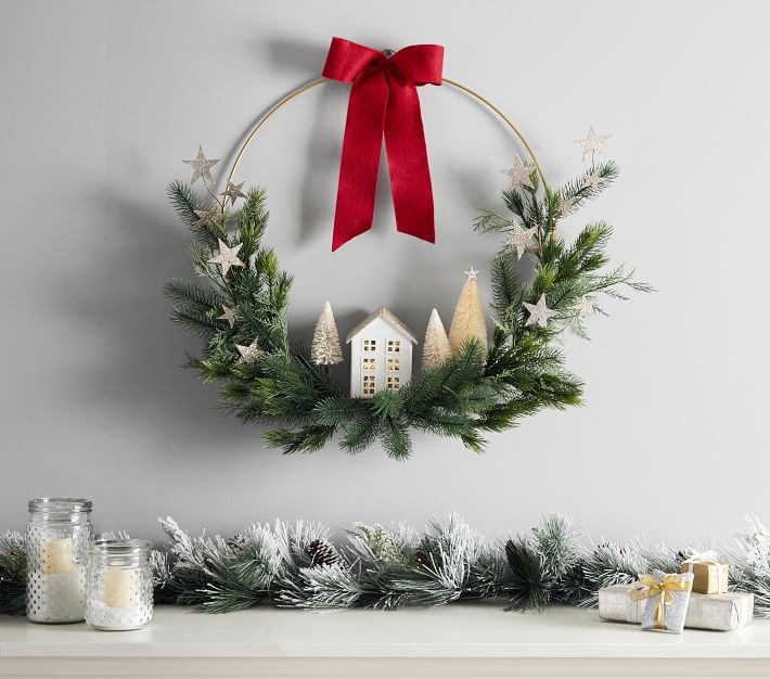 Lit on sale up wreath