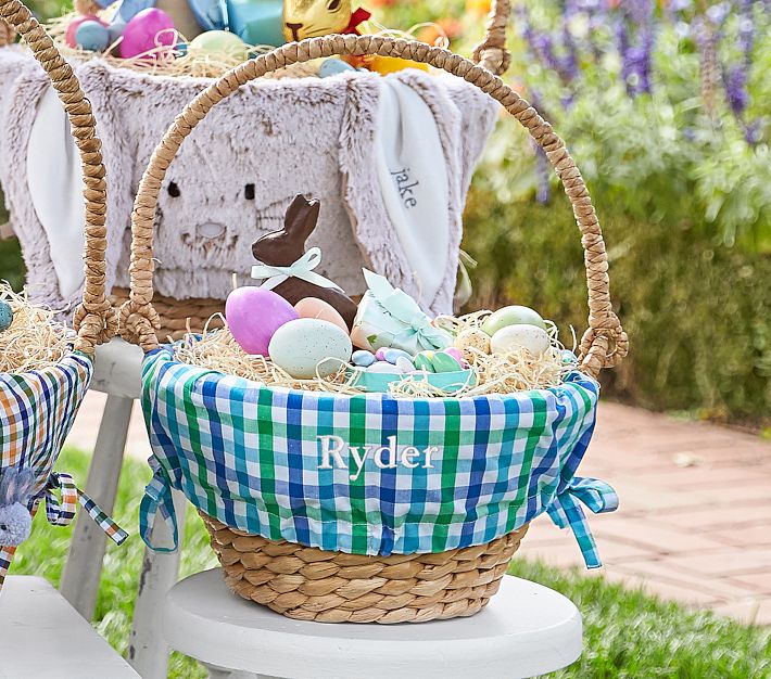 Pottery barn store personalized easter baskets