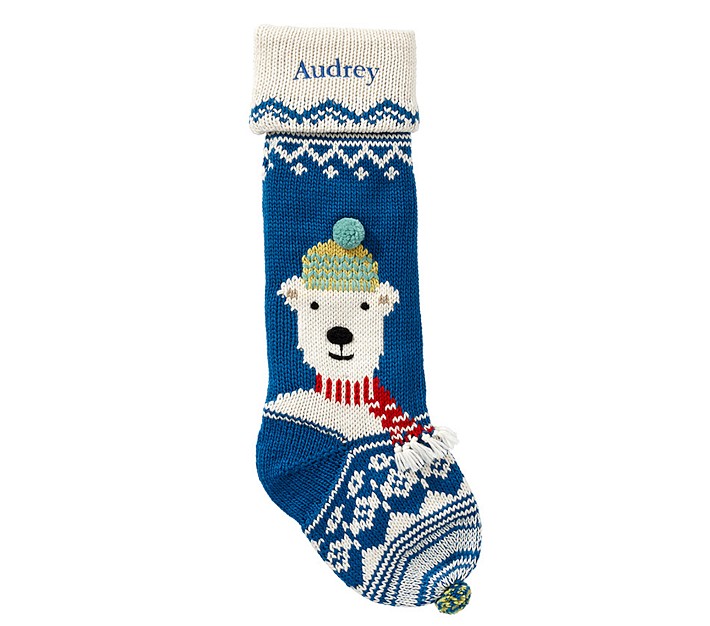 Polar Bear Merry &#38; Bright Christmas Stocking
