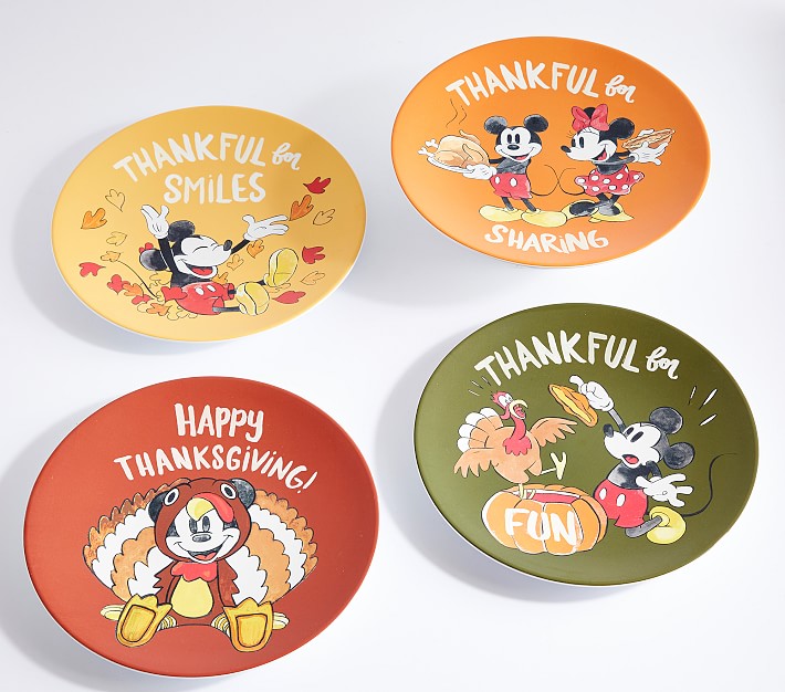 Disney Mickey Mouse Thanksgiving Plates