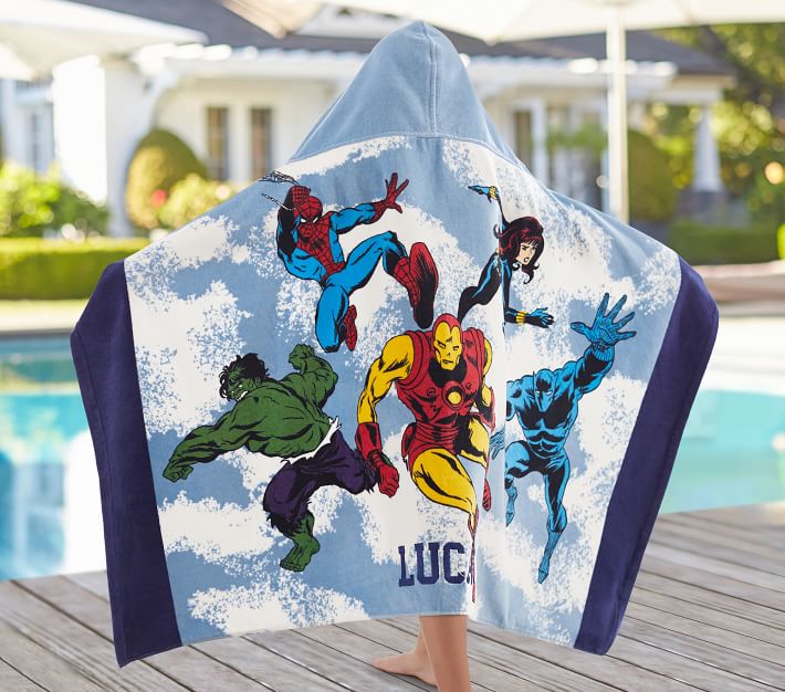 Marvel Kid Beach Hooded Towel Pottery Barn Kids