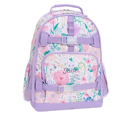 Mackenzie Lavender Floral Blooms Ultimate Travel Backpack | Pottery ...