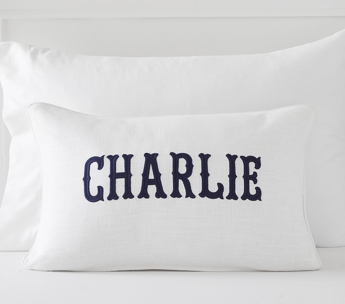 Name shop on pillow