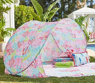 Lilly Pulitzer Let s Cha Cha Pop Up Beach Tent Pottery Barn Kids