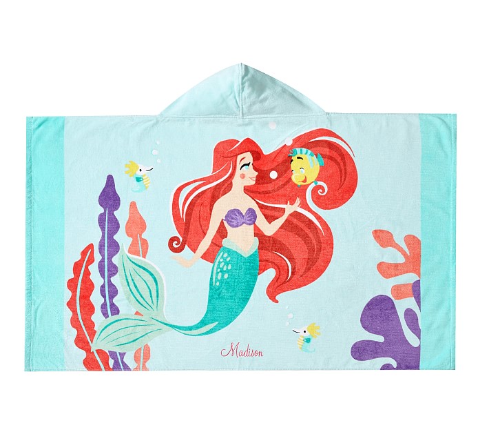 Disney Princess Ariel Kid Beach Hooded Towel