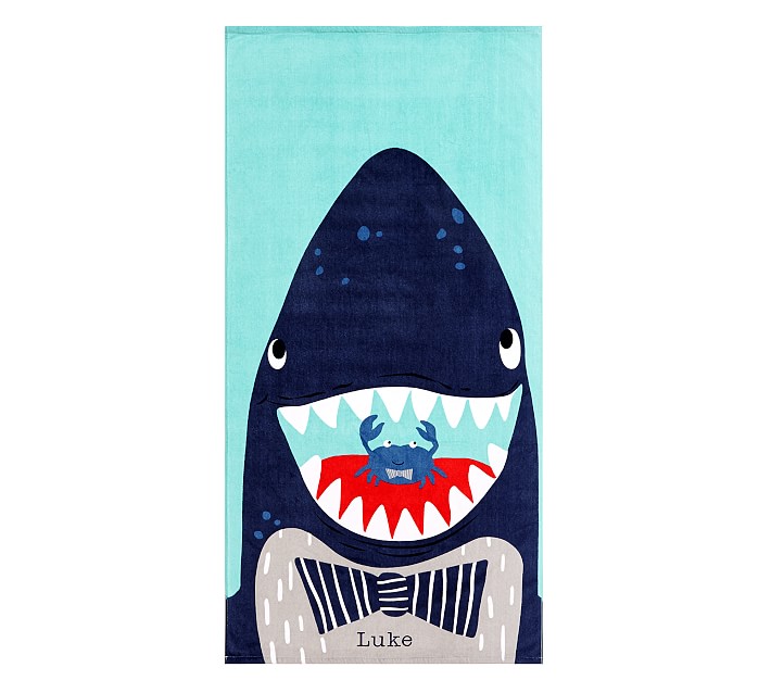 Shark Portrait Kid Beach Towel