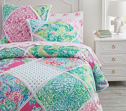 Lilly Pulitzer Party Patchwork Quilt & Shams