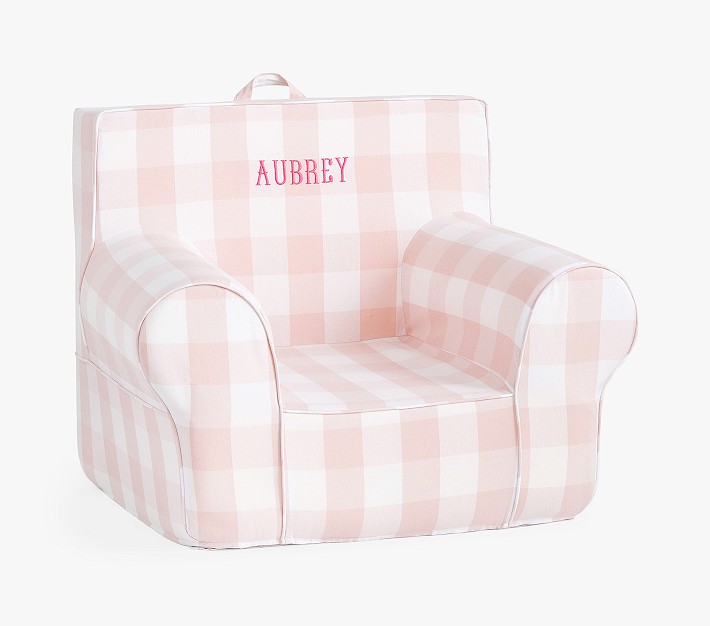 Kids Anywhere Chair&#174;, Blush Buffalo Check Slipcover Only