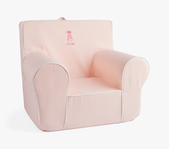 Kids Anywhere Chair&#174;, Blush with White Piping Slipcover Only