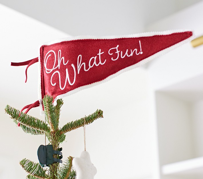 Oh What Fun Pennant Tree Topper