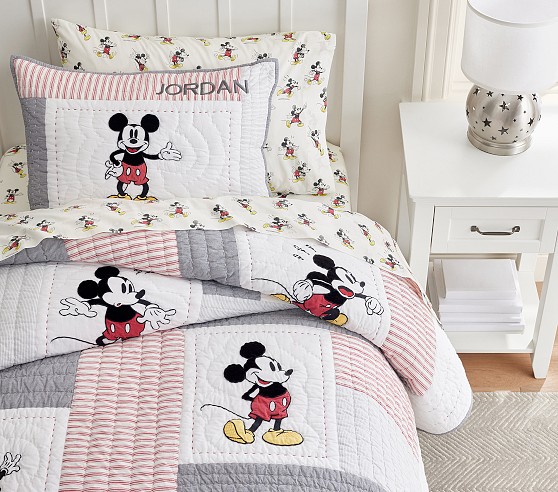Disney Mickey Mouse Patchwork Quilt & Shams