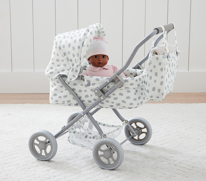 Brushstroke Dot Mini Pram Doll Stroller Pottery Barn Kids