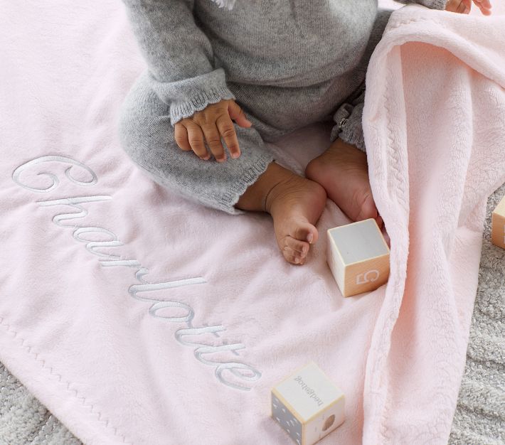 Pottery barn hot sale baby blanket personalized