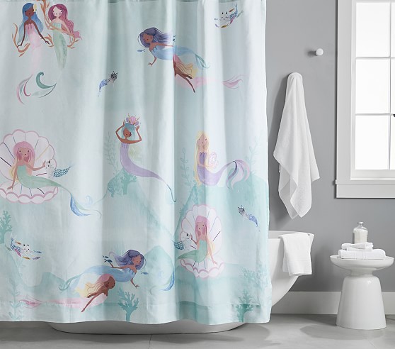 Mermaid Kids Shower Curtain | Pottery Barn Kids