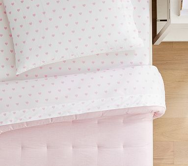 Organic Heart Kids' Sheet Set | Pottery Barn Kids