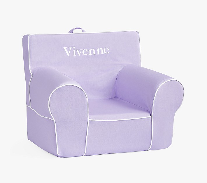 Kids Anywhere Chair&#174;, Lavender with White Piping Slipcover Only