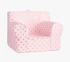 Oversized Anywhere Chair, Blush Rose Gold Dot