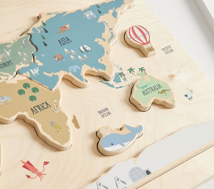 World Map Wooden Puzzle | Pottery Barn Kids
