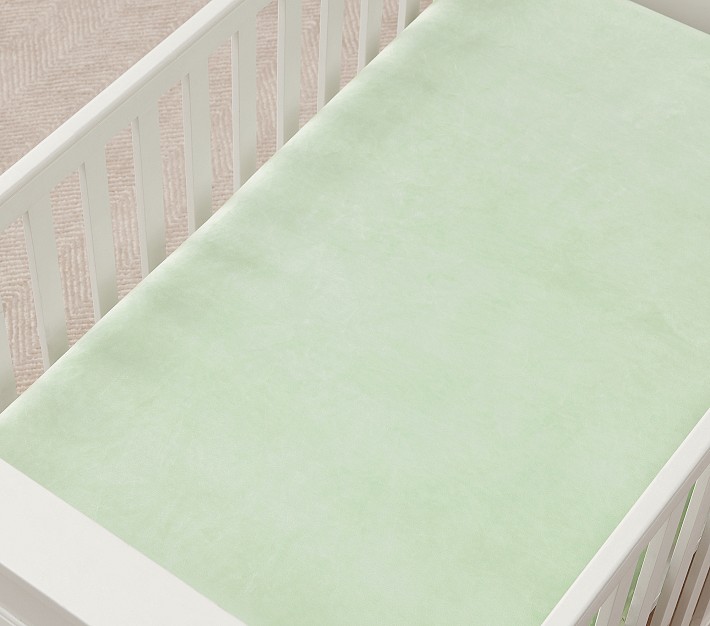 Luxe Solid Chamois Crib Fitted Sheet Pottery Barn Kids