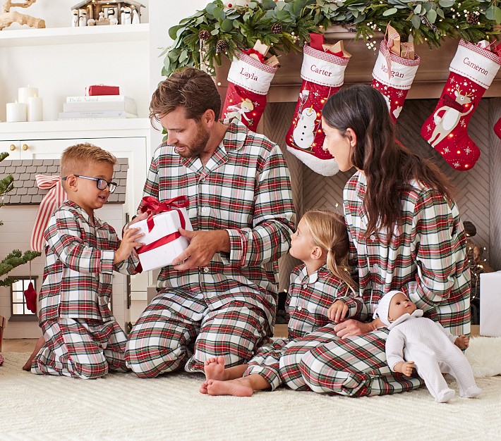Family Pajamas Matching Women's Stewart Plaid Family Pajama Set