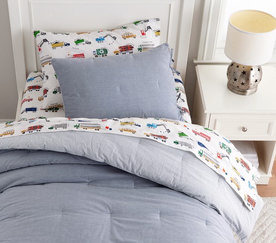 Chambray Reversible Comforter & Shams