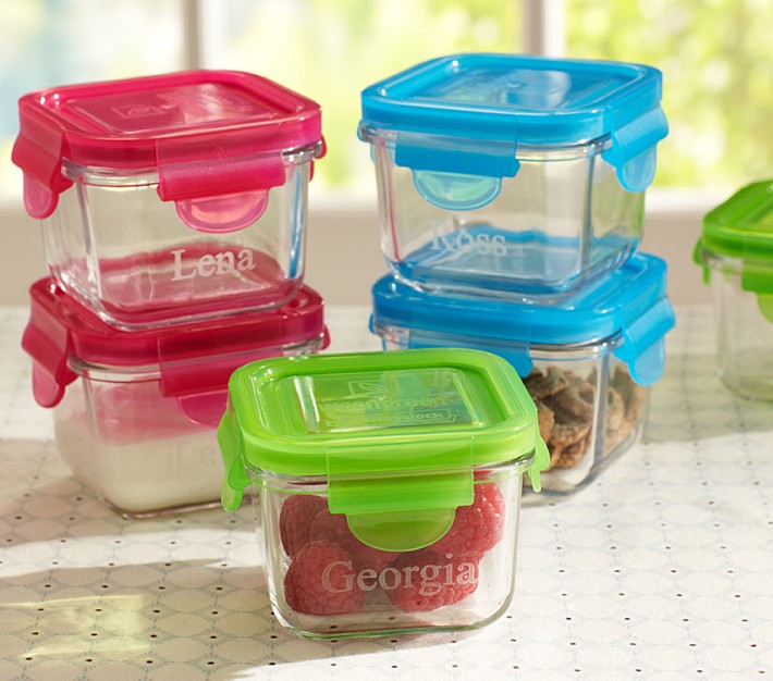 Wean Green Glass Containers