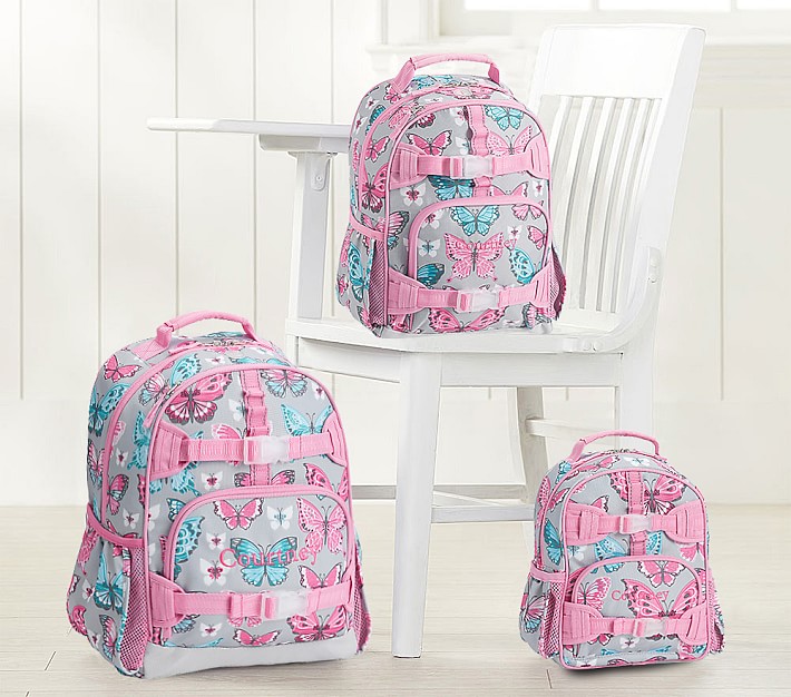 Mackenzie Gray Pink Pretty Butterflies Backpacks