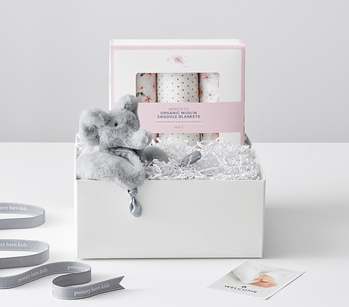 Meredith Swaddle and Elephant Thumbie Gift Set
