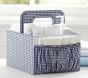 Navy Gingham Diaper Caddy