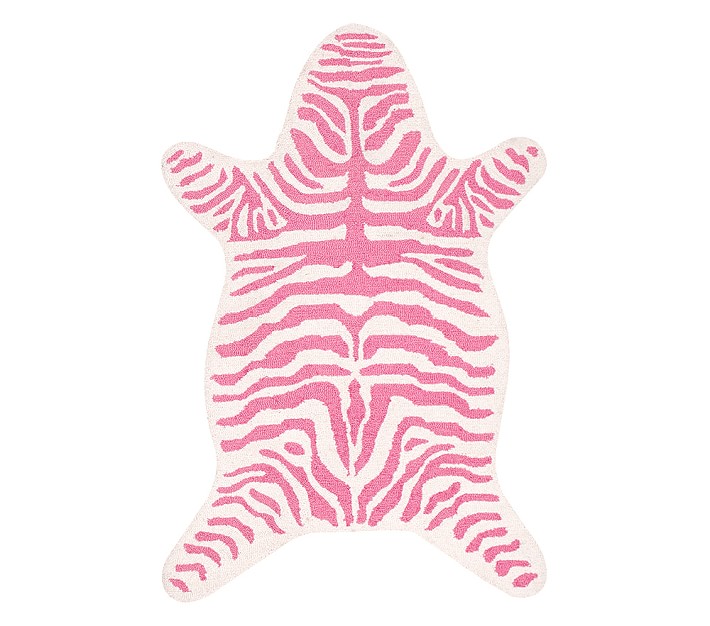 Zebra Shaped Rug - Pink