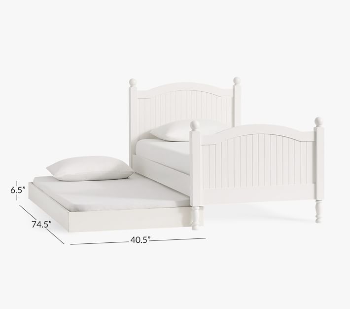 Pottery barn white trundle on sale bed