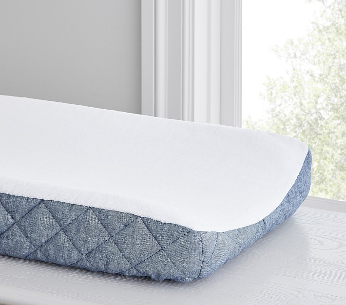 European Linen Terry Changing Pad Cover &amp; Insert