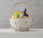 Embroidered Bunny Easter Basket Liners