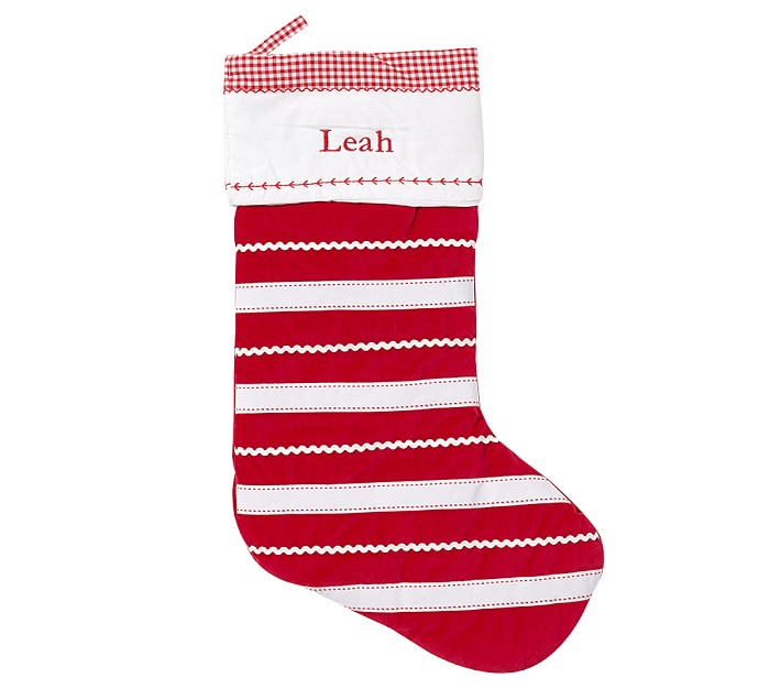 Stripe Quilted  Stocking