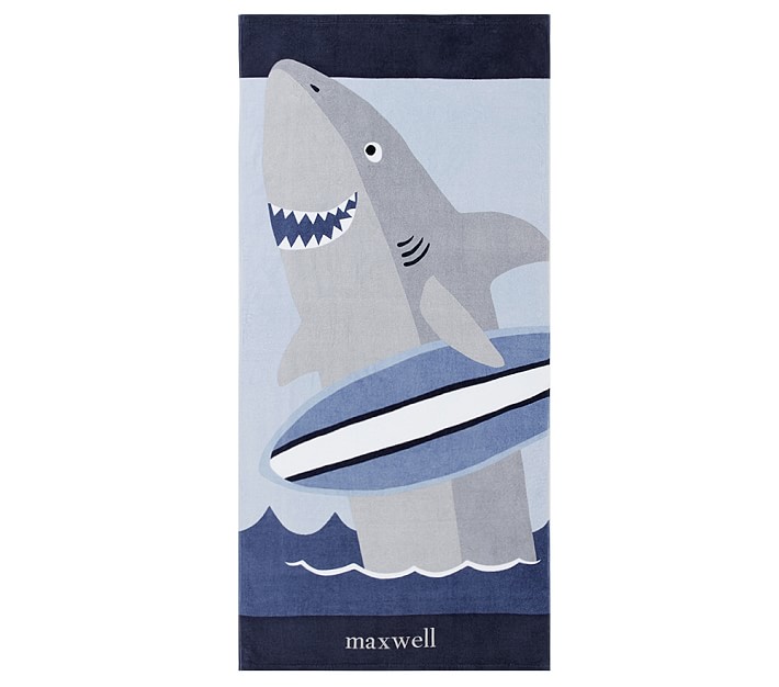 Indigo Shark Kid Beach Towel