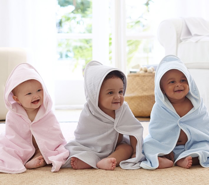 Seersucker Baby Hooded Towel