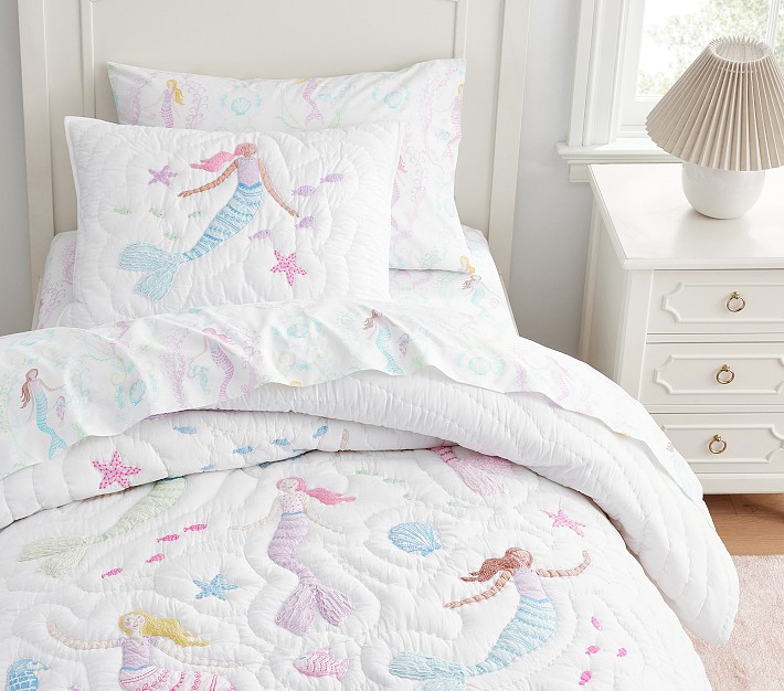 Bailey Mermaid Organic Sheet Set &amp; Pillowcases