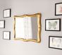 Wood Rectangular Gold Leafed Framed Mirror