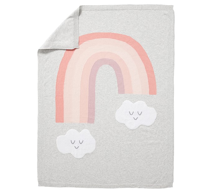 Rainbow Knit Baby Blanket