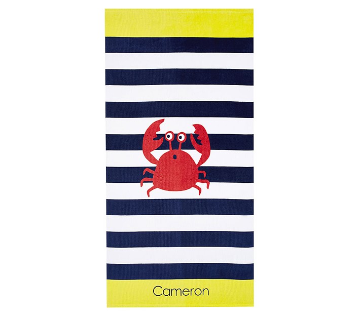 Crab Stripe Kid Beach Towel
