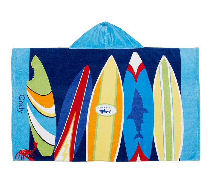 Surf Boy Icon Kid Beach Hooded Towel 2013