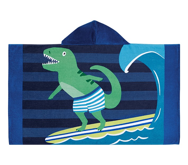 Classic Dino Kid Beach Hooded Towel