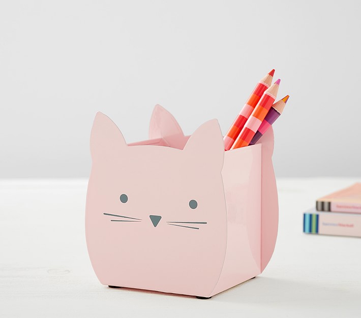 Pink Kitty Pencil Holder