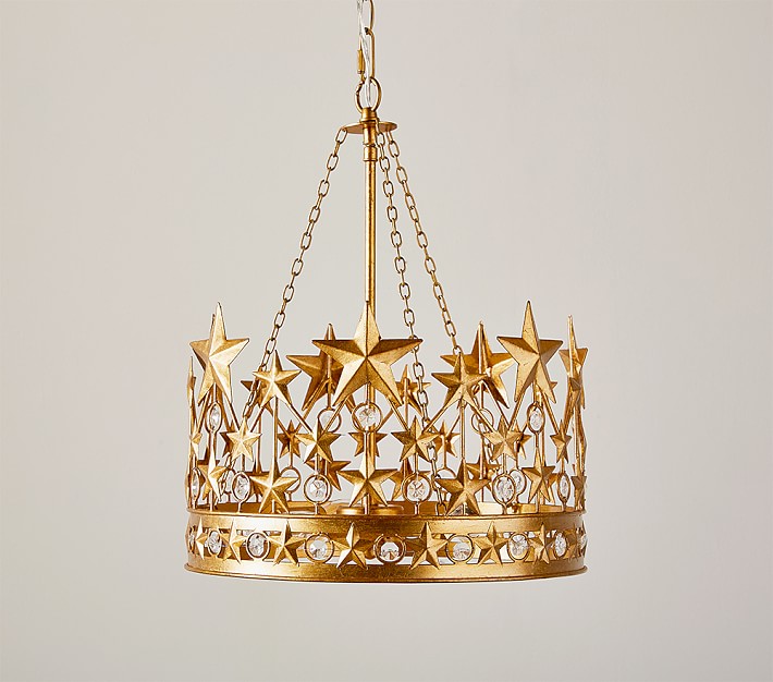 The Emily &amp; Meritt Gold Star Crown Chandelier