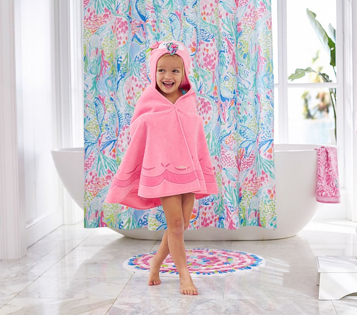 Lilly Pulitzer Flamingo Kid Critter Kid Hooded Towel