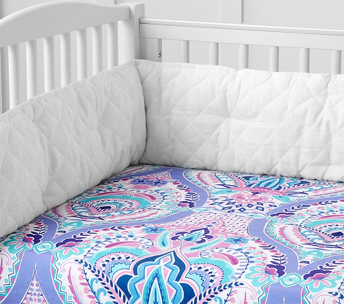 Harper Paisley Crib Fitted Sheet