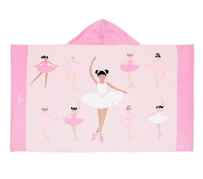 Ballerina Kid Beach Hooded Towel